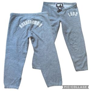 Abercrombie Y2K Low Rise Back Logo Sweatpants Cropped Jogger